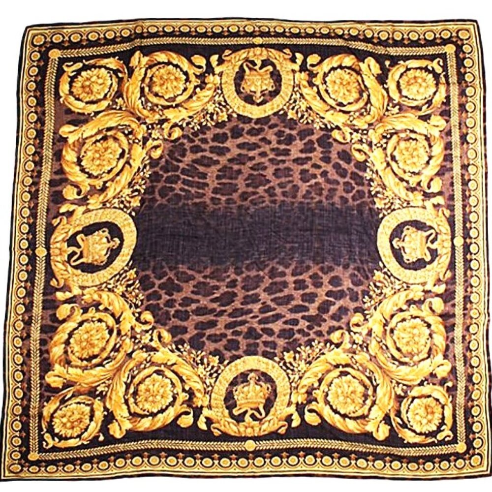 VERSACE Wild Barocco Silk Twill Scarf